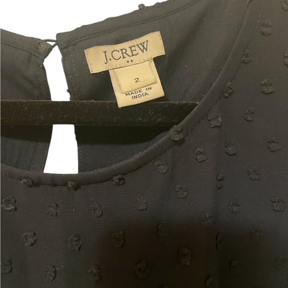 J. Crew Navy Ruffle Detail Blouse - Picture 2 of 4